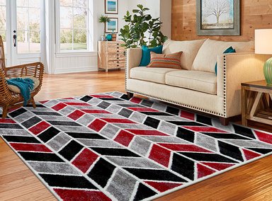 ALFOMBRA IDETEX CARVED FLORIDA D4 150 X 200 CM ROJO - 5