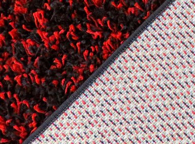 ALFOMBRA IDETEX SHAGGY 150 X 200 CM BICOLOR NEGRO ROJO - 3
