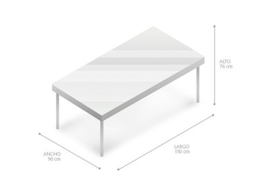 MESA DE COMEDOR RIPLEY HOME LEGNO CLEAR FLORENCIA 150 CM - 2