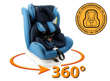 SILLA AUTO KIDSCOOL 360 AZUL - 1