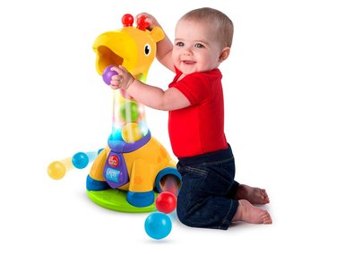 JUEGO ENCASTRE BRIGHT STARS SPIN & GIGGLE AMARILLO - 3