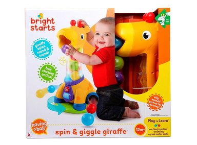 JUEGO ENCASTRE BRIGHT STARS SPIN & GIGGLE AMARILLO - 5