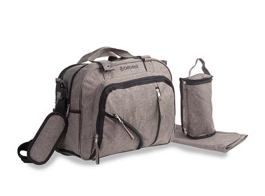 BOLSO MATERNAL BEBESIT 318SX CON PORTA MAMADERA Y MUDADOR GRIS - 5