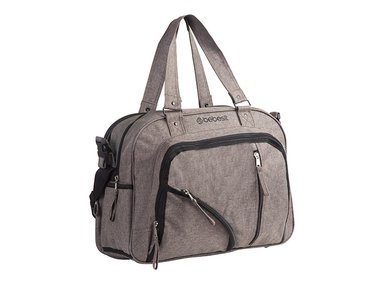 BOLSO MATERNAL BEBESIT 318SX CON PORTA MAMADERA Y MUDADOR GRIS - 1