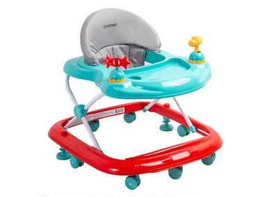 ANDADOR MUSICAL AIRBUS ROJO CELESTE BEBESIT - 2