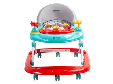 ANDADOR MUSICAL AIRBUS ROJO CELESTE BEBESIT - 3
