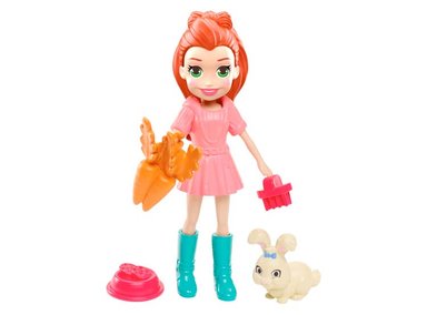 FIGURA POLLY POCKET! LILA Y SU CONEJITO - 1