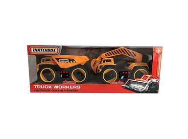 PACK CONSTRUCCIÓN MATCHBOX CAMIÓN TOLVA + PALA MECÁNICA - 3