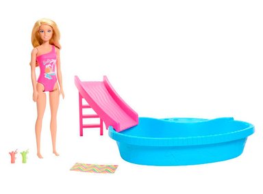 SET DE JUEGO BARBIE ALBERCA GLAM - 1