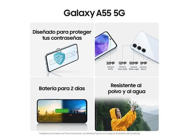 CELULAR SAMSUNG GALAXY A55 128 GB 8 GB RAM 32MP 6.6" - 7