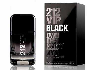 PERFUME CAROLINA HERRERA 212 VIP BLACK HOMBRE EDP 50 ML - 1