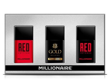 SET PERFUME MILLIONAIRE DELUXE COLLECTION RED EDITION HOMBRE EDP 30 ML+ RED INTENSE 30 ML + GOLD 30 ML - 1