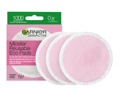 DESMAQUILLANTE GARNIER ECOPADS REUTILIZABLES SKIN ACTIVE 3 UN - 3