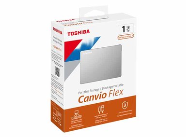 DISCO DURO TOSHIBA CANVIO FLEX USB-C/A 1TB PLATA - 12