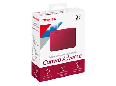 DISCO DURO TOSHIBA ROJO 2TB CANVIO ADVANCE V10 - 10