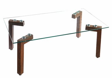 MESA DE CENTRO SPAZZIO JOCKEY NOGAL TUBO - 2
