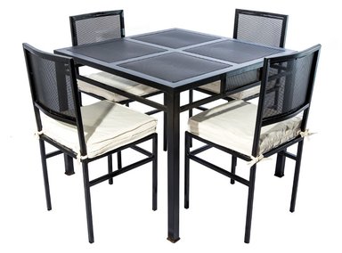 JUEGO DE COMEDOR TERRAZA RIPLEY HOME 4 CUADROS MALLA 4S - 1