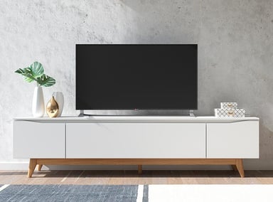 RACK PARA TV 70 PULGADAS FLYNT DECOCASA OFF WHITE 2.2 BLANCO - 3