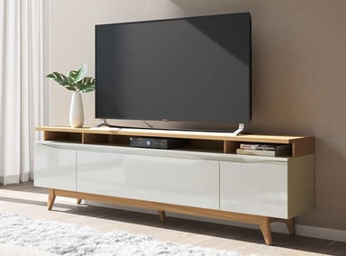 RACK PARA TV 75 PULGADAS FLYN DECOCASA STILO OFF 1.8 BLANCO - 4