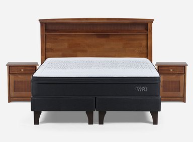 JUEGO DE DORMITORIO ROSEN CAMA EUROPEA TEMPO KING + SET VENETO - 1