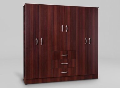 CLOSET CIC MAIPO 6 PUERTAS / 3 CAJONES 180 CM WENGUE - 2
