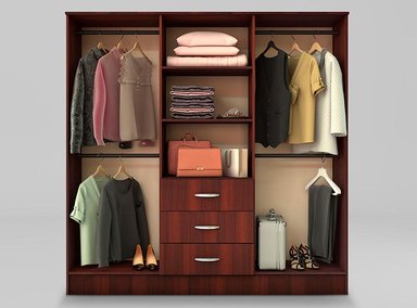 CLOSET CIC MAIPO 6 PUERTAS / 3 CAJONES 180 CM WENGUE - 3
