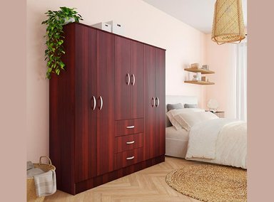 CLOSET CIC MAIPO 6 PUERTAS / 3 CAJONES 180 CM WENGUE - 6