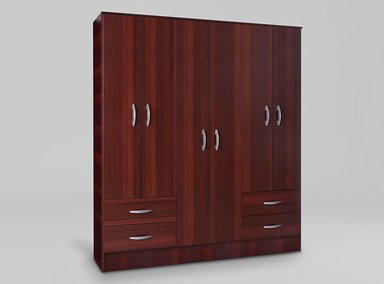 CLOSET CIC MAIPO 6 PUERTAS / 4 CAJONES 180 CM CHOCOLATE - 2