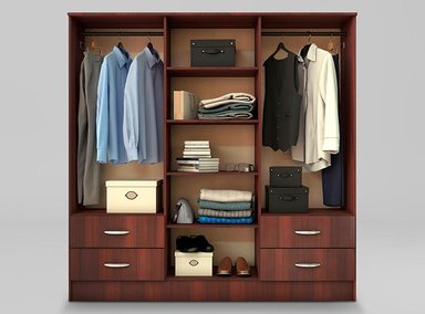 CLOSET CIC MAIPO 6 PUERTAS / 4 CAJONES 180 CM CHOCOLATE - 3
