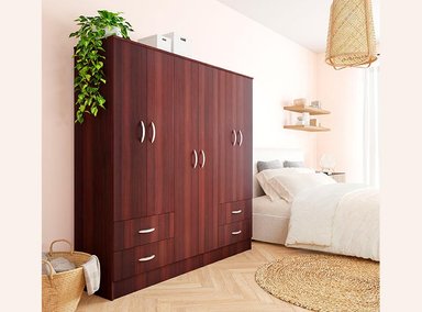 CLOSET CIC MAIPO 6 PUERTAS / 4 CAJONES 180 CM CHOCOLATE - 6