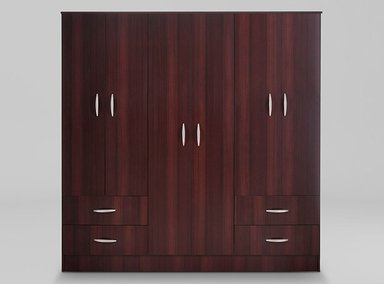 CLOSET CIC MAIPO 6 PUERTAS / 4 CAJONES 180 CM CHOCOLATE - 1