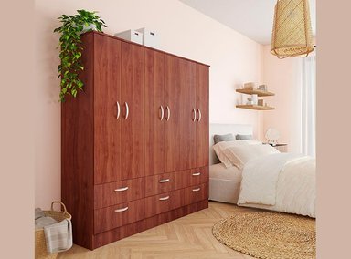 CLOSET CIC MAIPO 6 PUERTAS / 6 CAJONES 180 CM CEREZO - 6