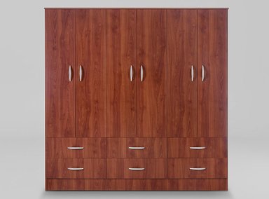 CLOSET CIC MAIPO 6 PUERTAS / 6 CAJONES 180 CM CEREZO - 1