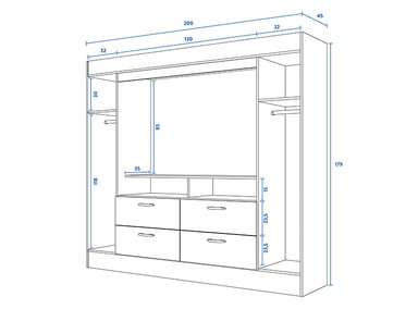 CLOSET CIC BAKER TV 55 CHOCOLATE - 5