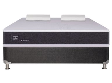 JUEGO DE DORMITORIO CIC CAMA BOX SPRING NEW ORTOPEDIC 2 PLAZAS + ALMOHADA - 1