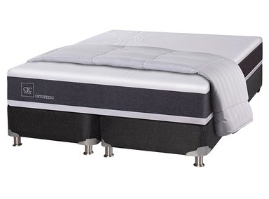 JUEGO DE DORMITORIO CIC CAMA BOX SPRING NEW ORTOPEDIC 2 PLAZAS + PLUMÓN - 2