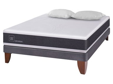 JUEGO DE DORMITORIO CIC CAMA EUROPEA NEW ORTOPEDIC 2 PLAZAS + ALMOHADAS - 2