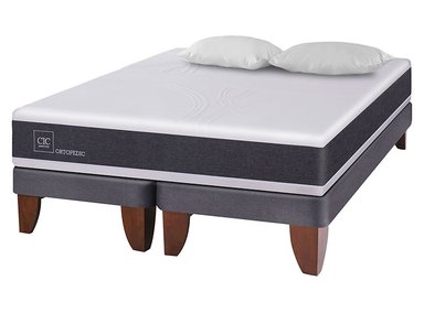 JUEGO DE DORMITORIO CIC CAMA EUROPEA NEW ORTOPEDIC KING + ALMOHADAS - 2
