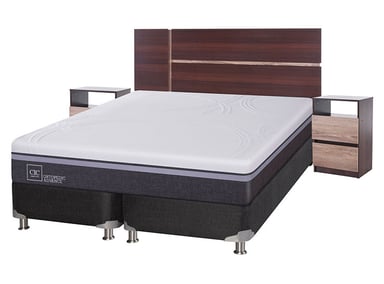 JUEGO DE DORMITORIO CIC CAMA BOX SPRING ORTOPEDIC ADVANCE B5 BD 2 PLAZAS NEGRO + SET ENIO - 2