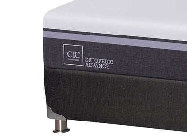 JUEGO DE DORMITORIO CIC CAMA BOX SPRING ORTOPEDIC ADVANCE B5 BD 2 PLAZAS NEGRO + SET ENIO - 3