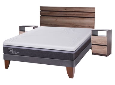 JUEGO DE DORMITORIO CIC CAMA EUROPEA ORTOPEDIC ADVANCE ADVAN BN 2 PLAZAS + MADERAS ARES - 2