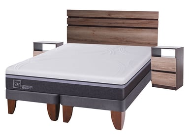JUEGO DE DORMITORIO CIC CAMA EUROPEA ORTOPEDIC ADVANCE ADVAN BD 2 PLAZAS + SET ARES - 2