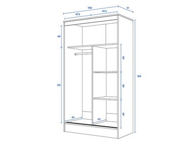 CLOSET CIC CABURGUA CEREZO 2P - 5