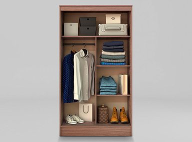 CLOSET CIC CABURGUA WALNUT 2P - 3