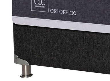 JUEGO DE DORMITORIO CIC CAMA BOX SPRING NEW ORTOPEDIC B5 BN 2 PLAZAS NEGRO + SET LEGNO - 3