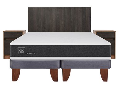 JUEGO DE DORMITORIO CIC CAMA EUROPEA NEW ORTOPEDIC BD KING + SET ESPRESSO - 1