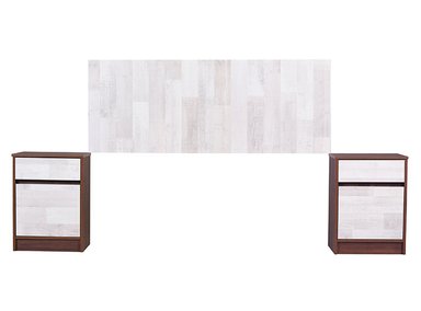 SET DE MUEBLES CIC 2 VELADOR + RESPALDO LEGNO 2 PLAZAS - 1