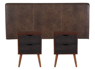 SET DE MUEBLES CIC BAKER RESPALDO 2 PLAZAS + VELADORES - 1
