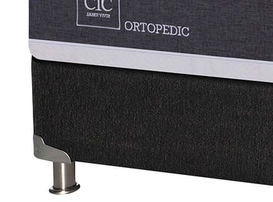 JUEGO DE DORMITORIO CIC CAMA BOX SPRING NEW ORTOPEDIC B5 BD 2 PLAZAS NEGRO + RESPALDO NEW MUNICH - 3