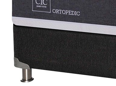 JUEGO DE DORMITORIO CIC CAMA BOX SPRING NEW ORTOPEDIC B5 KING NEGRO + SET NEW TORINO - 3